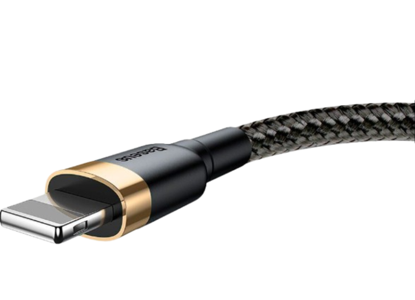 Кабель Lightning Baseus cafule CALKLF-BV1 1m 2.4A Gold+Black